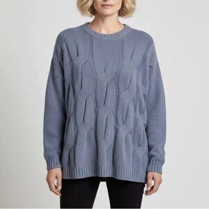 J. Jill Chenille Plush Cable Knit Sweater Relaxed Fit Women's Size Small